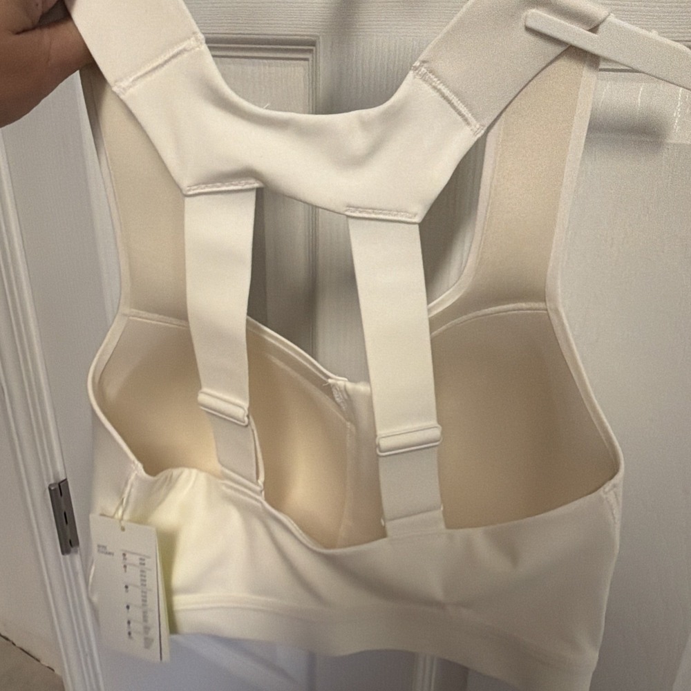 All in Motion High Support Front Zip Sports Bra Cream 38DD Adjustable Straps - Picture 10 of 10